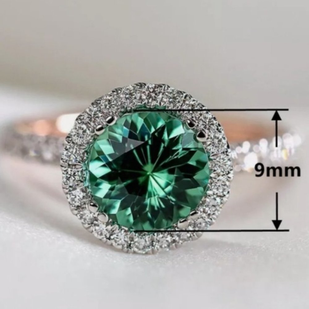 New Simulated Green Emerald 925 Rings - Picture 3 of 5
